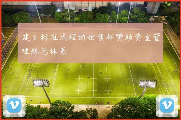建立标准流程的世俱杯赞助资金管理规范体系